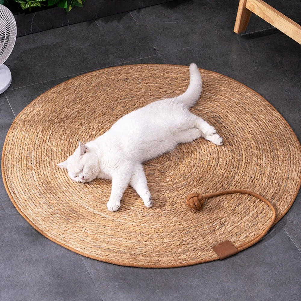 PawsyMeowy™ Rattan Cat Scratcher Mat