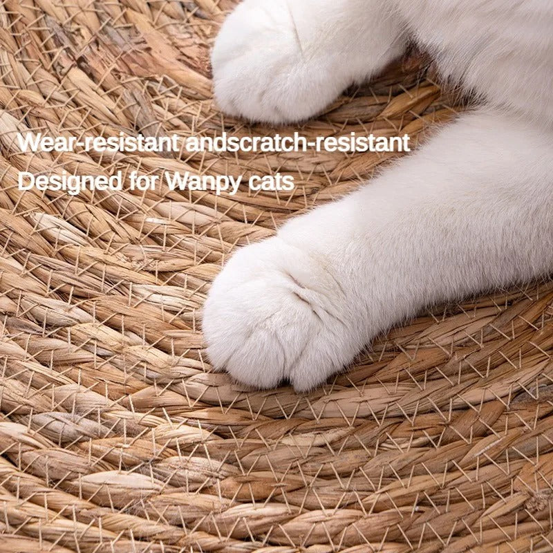 PawsyMeowy™ Rattan Cat Scratcher Mat