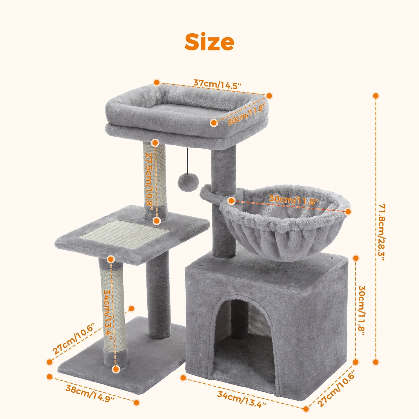 PawsyMeowy™ Deluxe Cat Tower