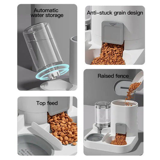 PawsyMeowy™ Dual Pet Feeder 2-in-1